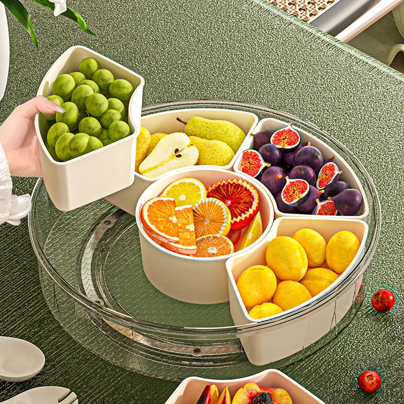 Rotating Snack Tray with Lid