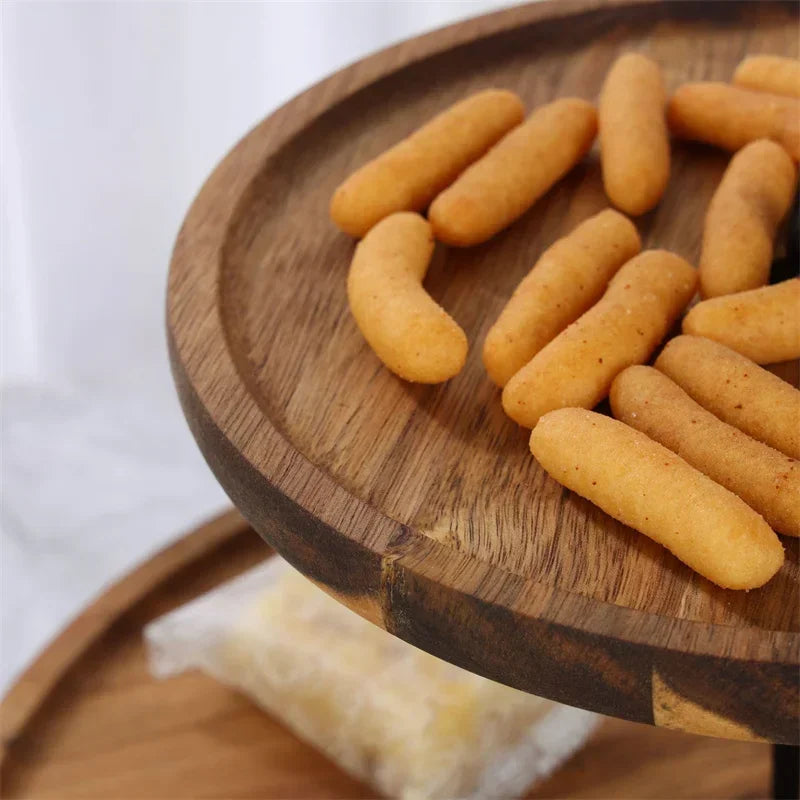 2 Layer Wooden Cake Stand