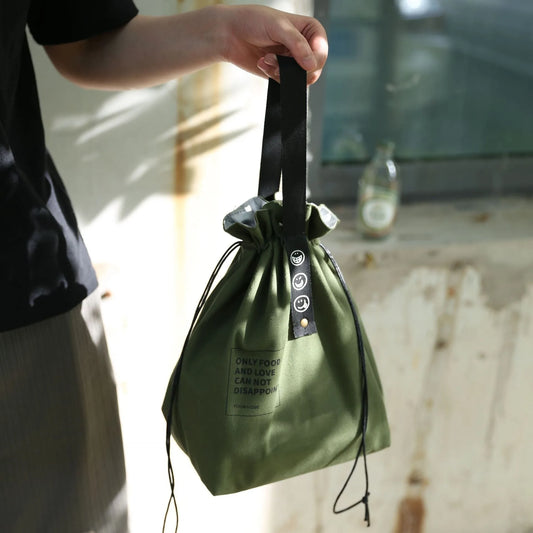 Portable Insulated Canvas Lunch Bag