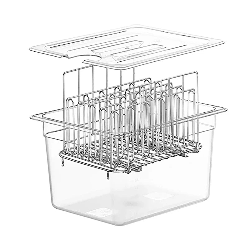 Sous Vide 11L Slow Cooking Container With 304 Stainless Steel Frame Rack