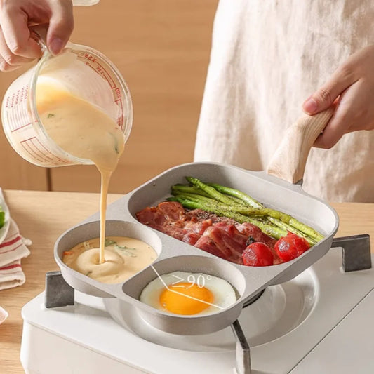 Three-hole Non-stick Frying Pan