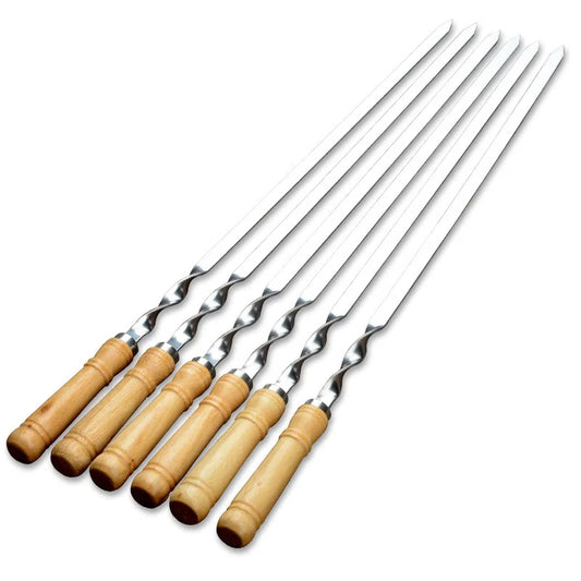 55cm Barbecue Skewer with Wooden Handle