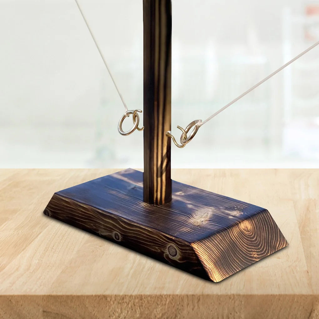 Wooden Hook Ring Toss Game