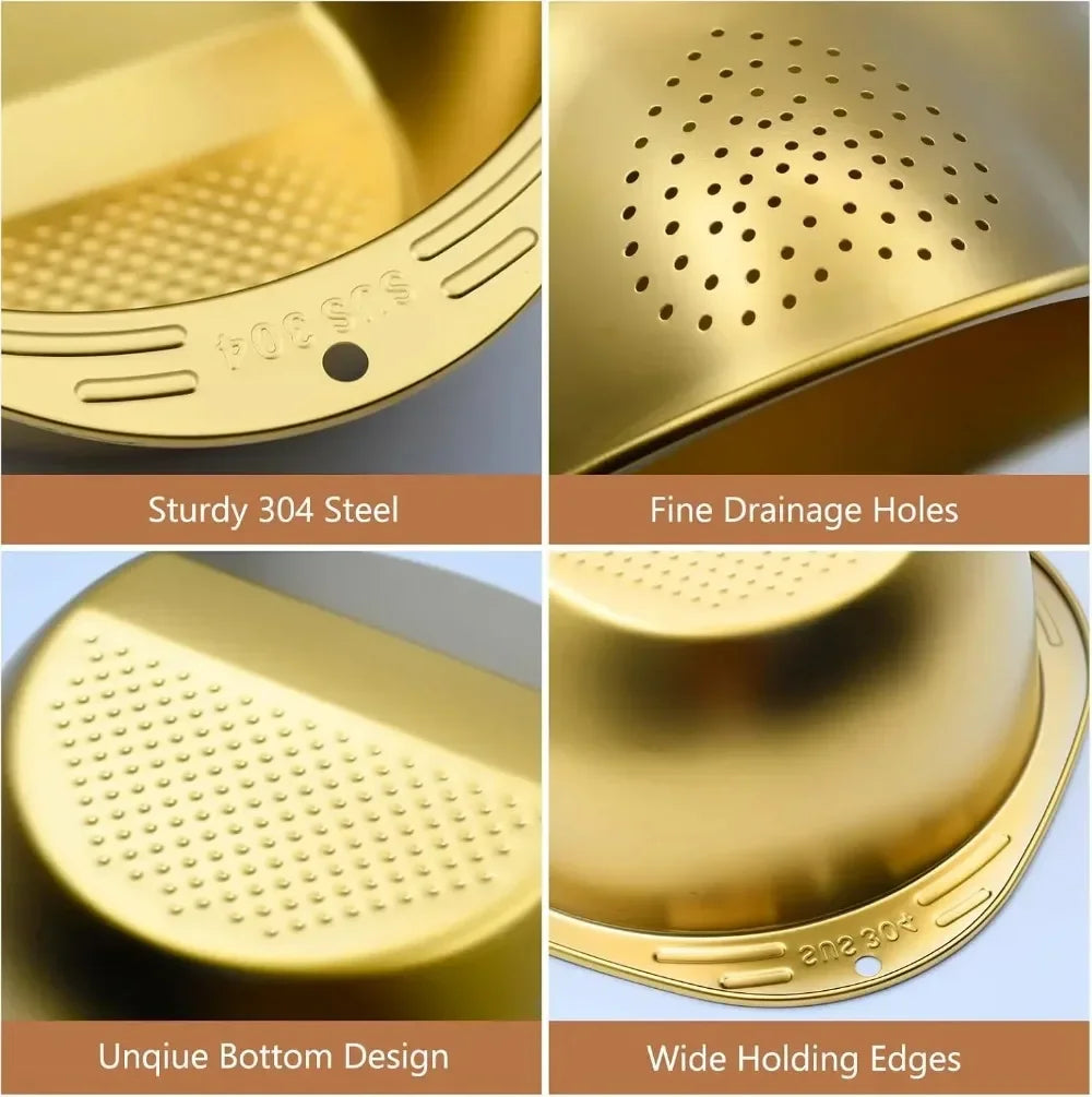 Gold Fruit & Veg Strainer