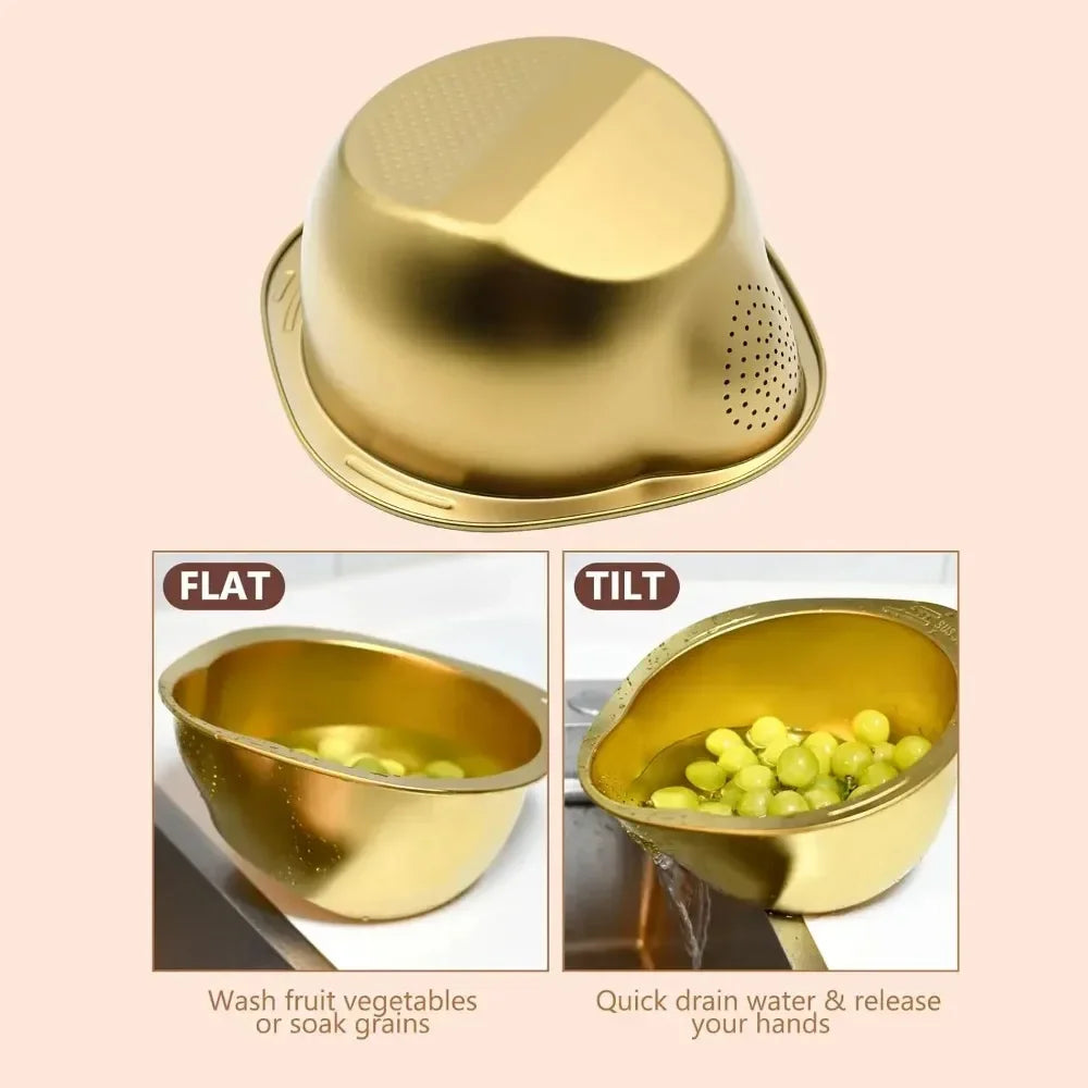 Gold Fruit & Veg Strainer