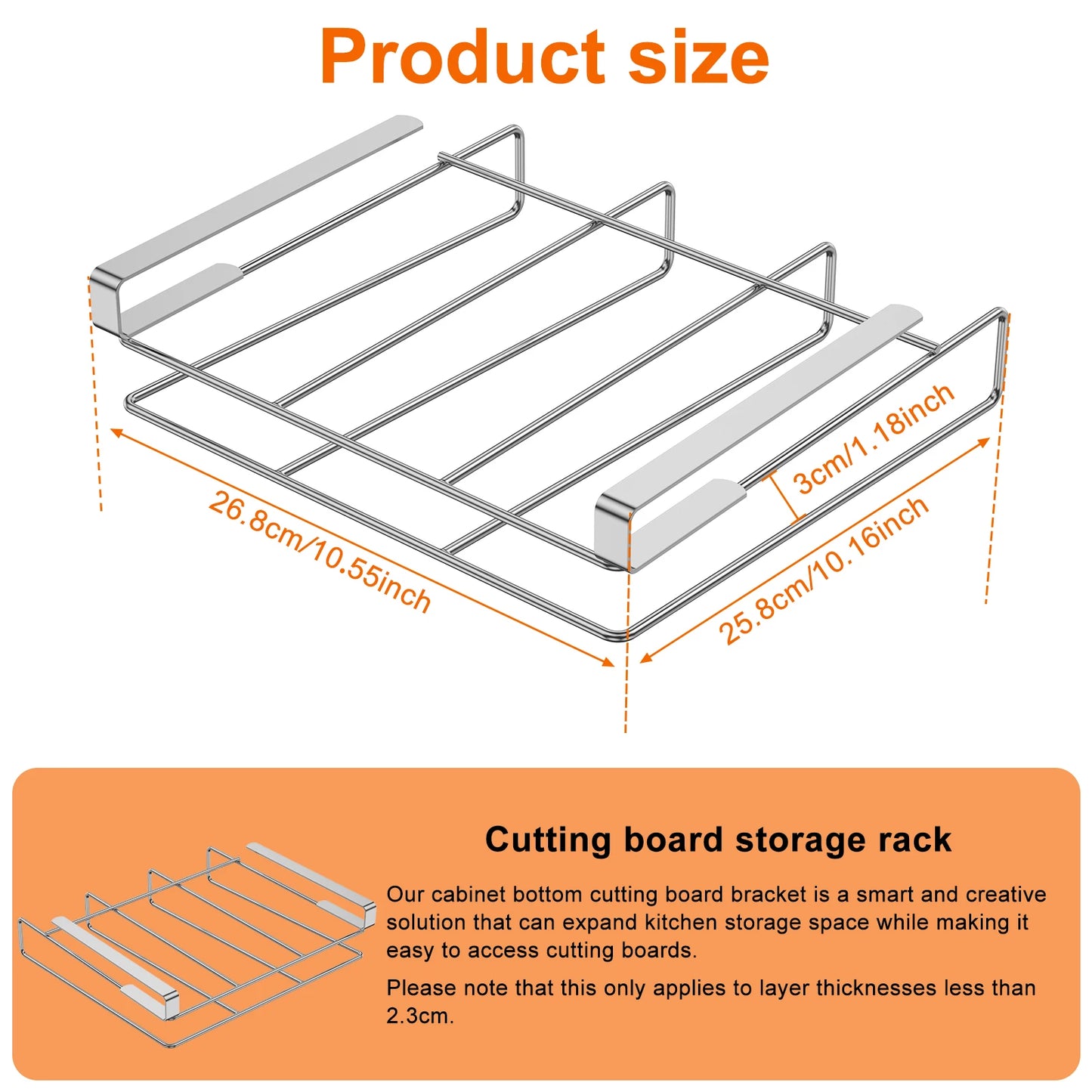 Under Cabinet Cutting Board Organizer