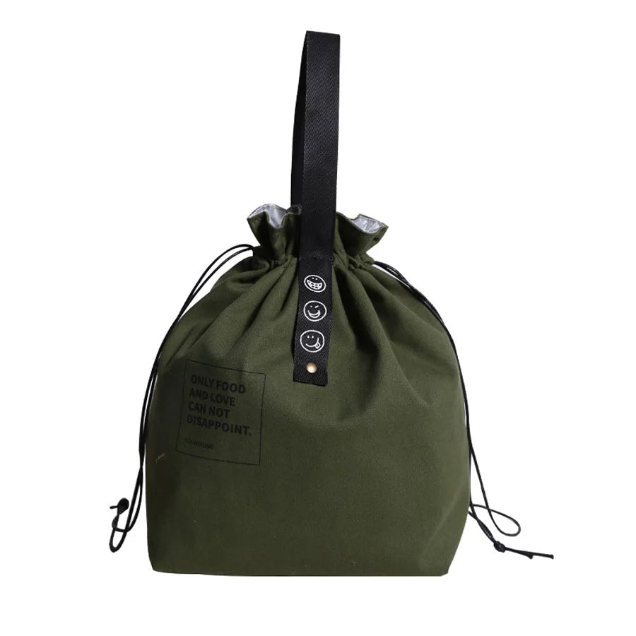 Portable Insulated Canvas Lunch Bag