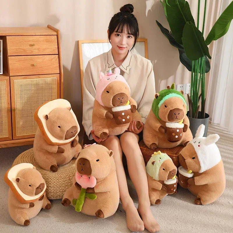 Kawaii Capybara Bread Plush Toy