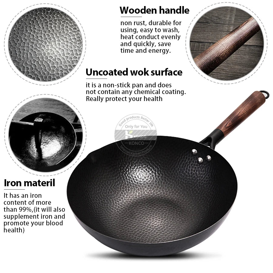 Pure Iron Wok - 32cm