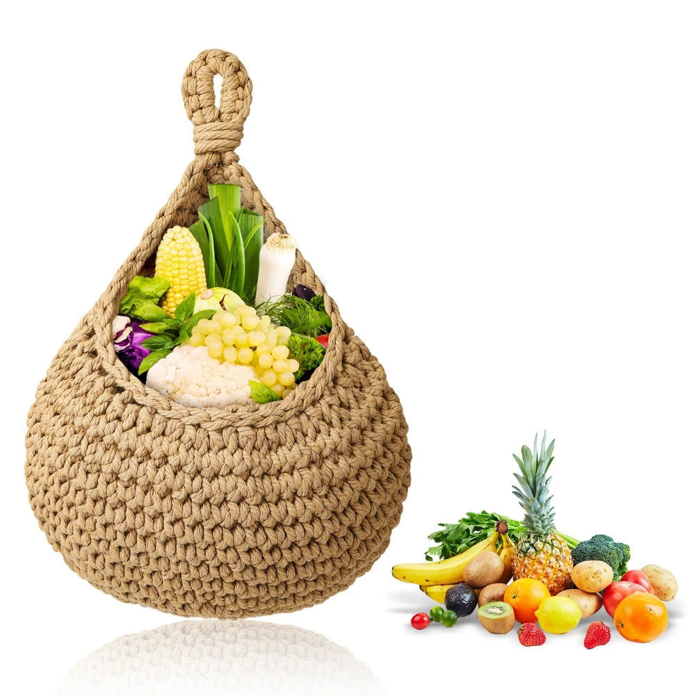 Jute Hanging Wall Vegetable & Fruit Baskets