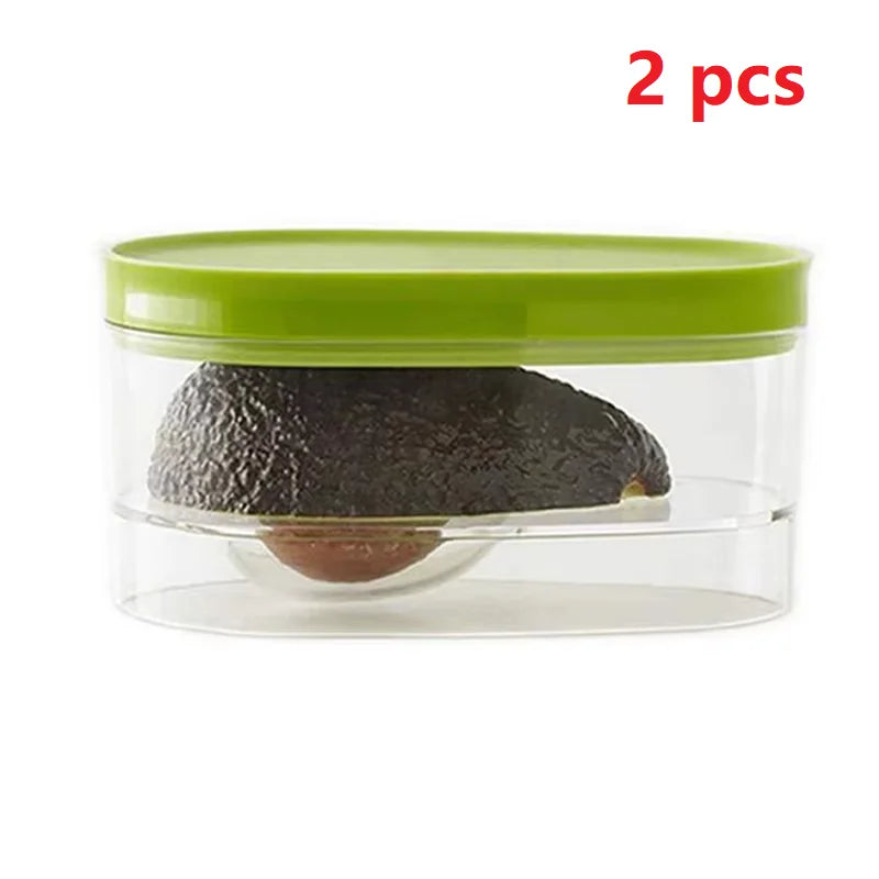 Avocado Food Storage Box Space Saver Plastic Fruit Container for Kitchen Crisper Vegetable Organizer Bag