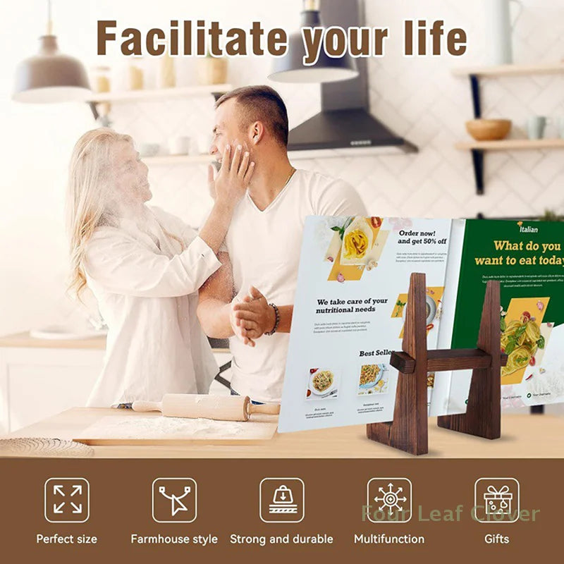 Wooden Recipe Book Stand