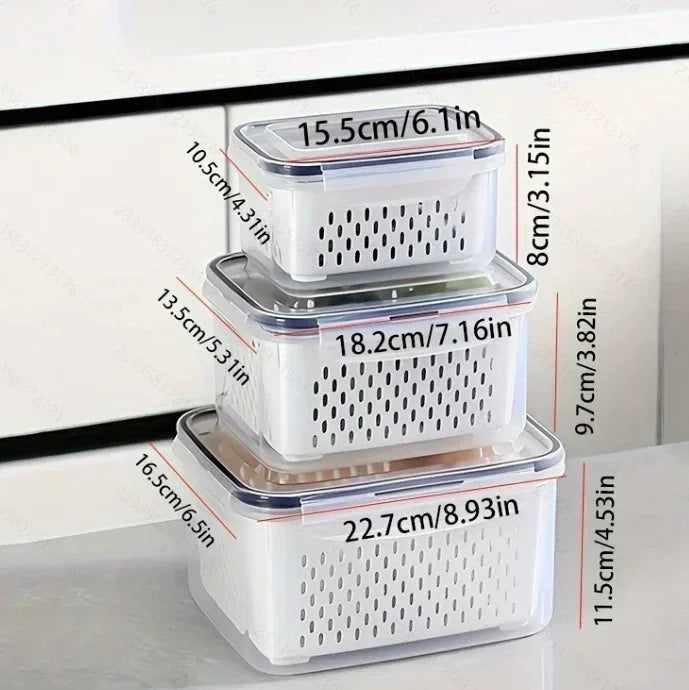 3Pack Fridge Storage Containers