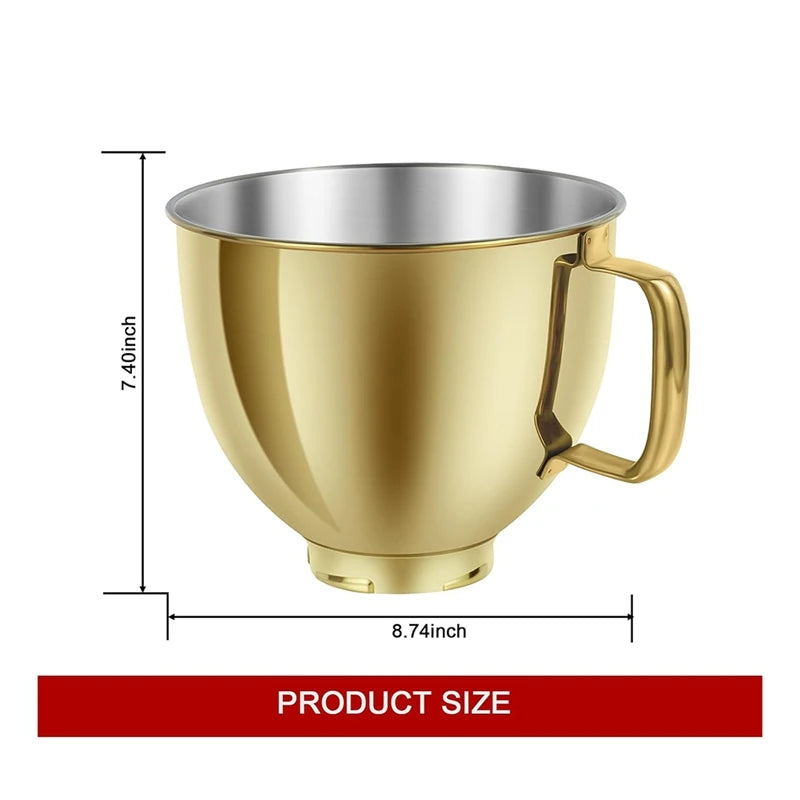 5 QT Stainless Steel Mixer Bowl For Kitchenaid