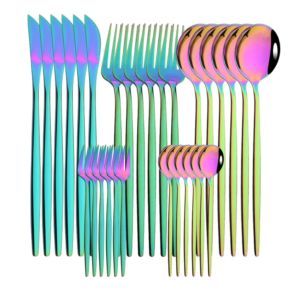 Stainless Steel Dinnerware Set - 30pc Set