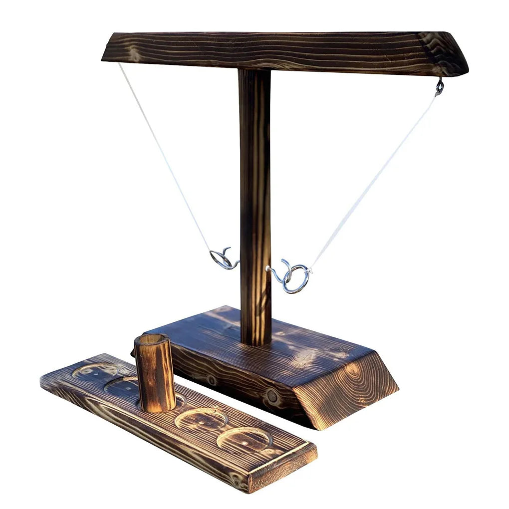 Wooden Hook Ring Toss Game