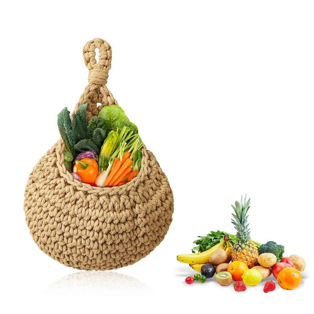 Jute Hanging Wall Vegetable & Fruit Baskets