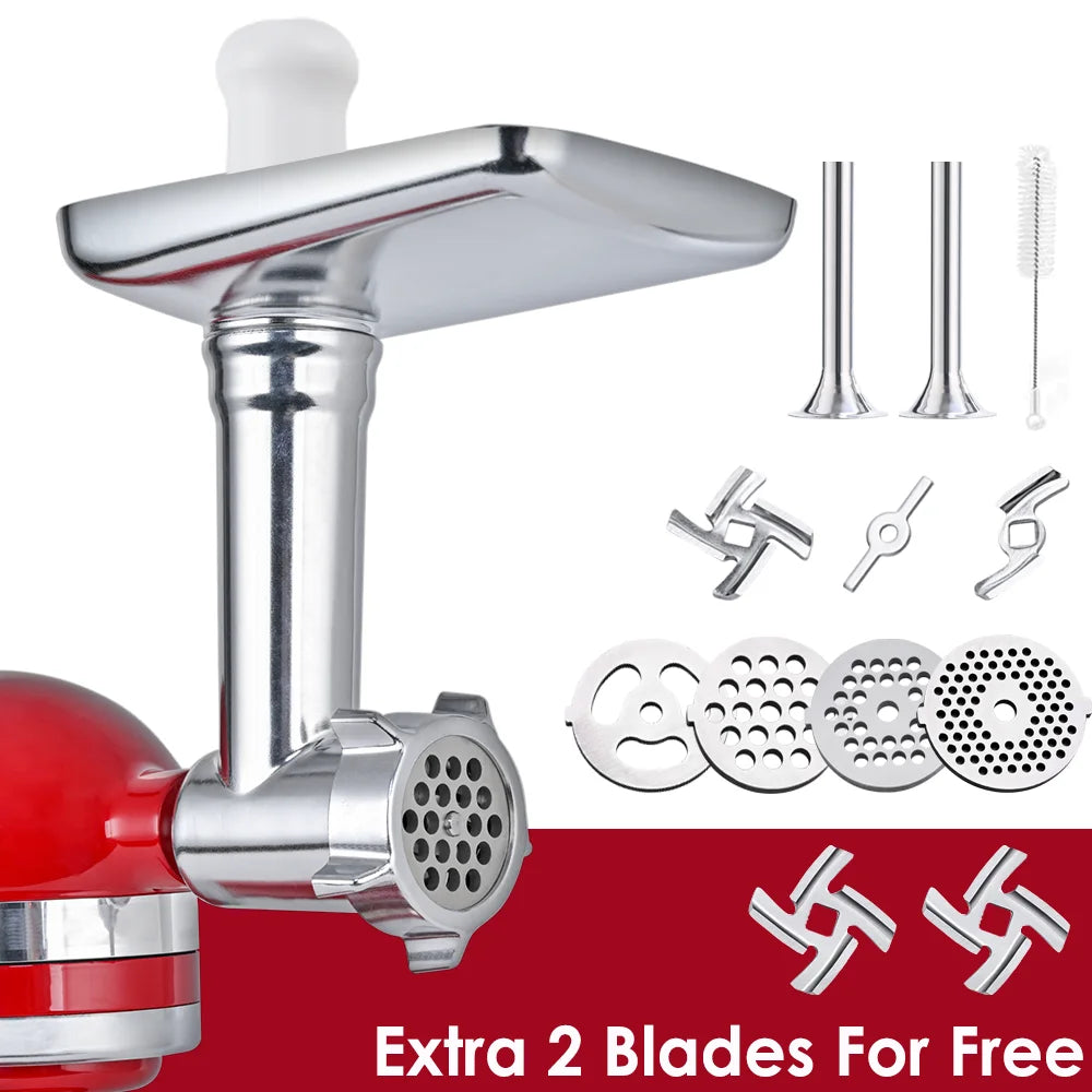Premium Aluminum Alloy Meat Grinder Attachment for All KitchenAid