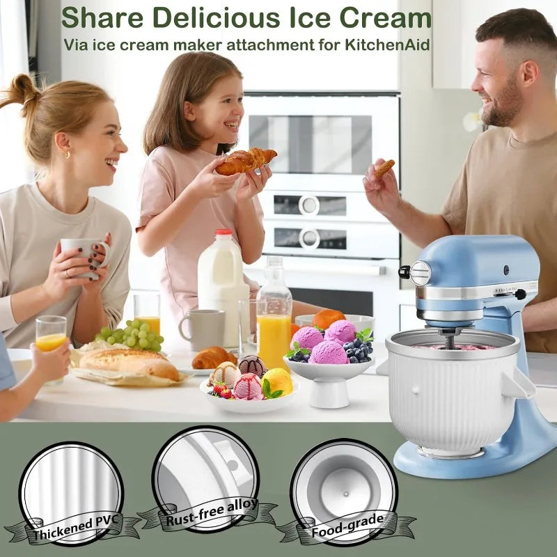 Ice Cream Mixer Bowl suitable for Kitchen Aids