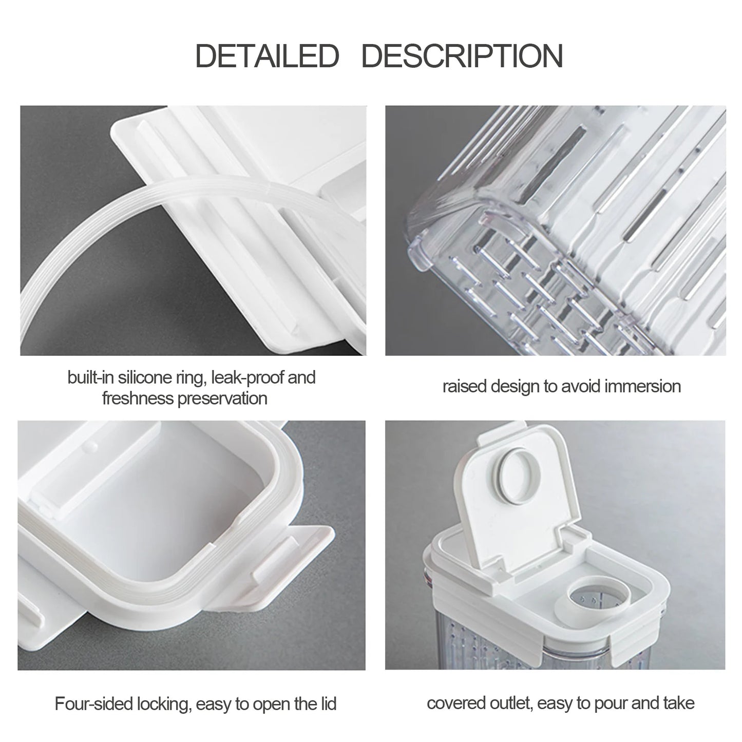Fridge Door Food Storage Container with Drain Basket