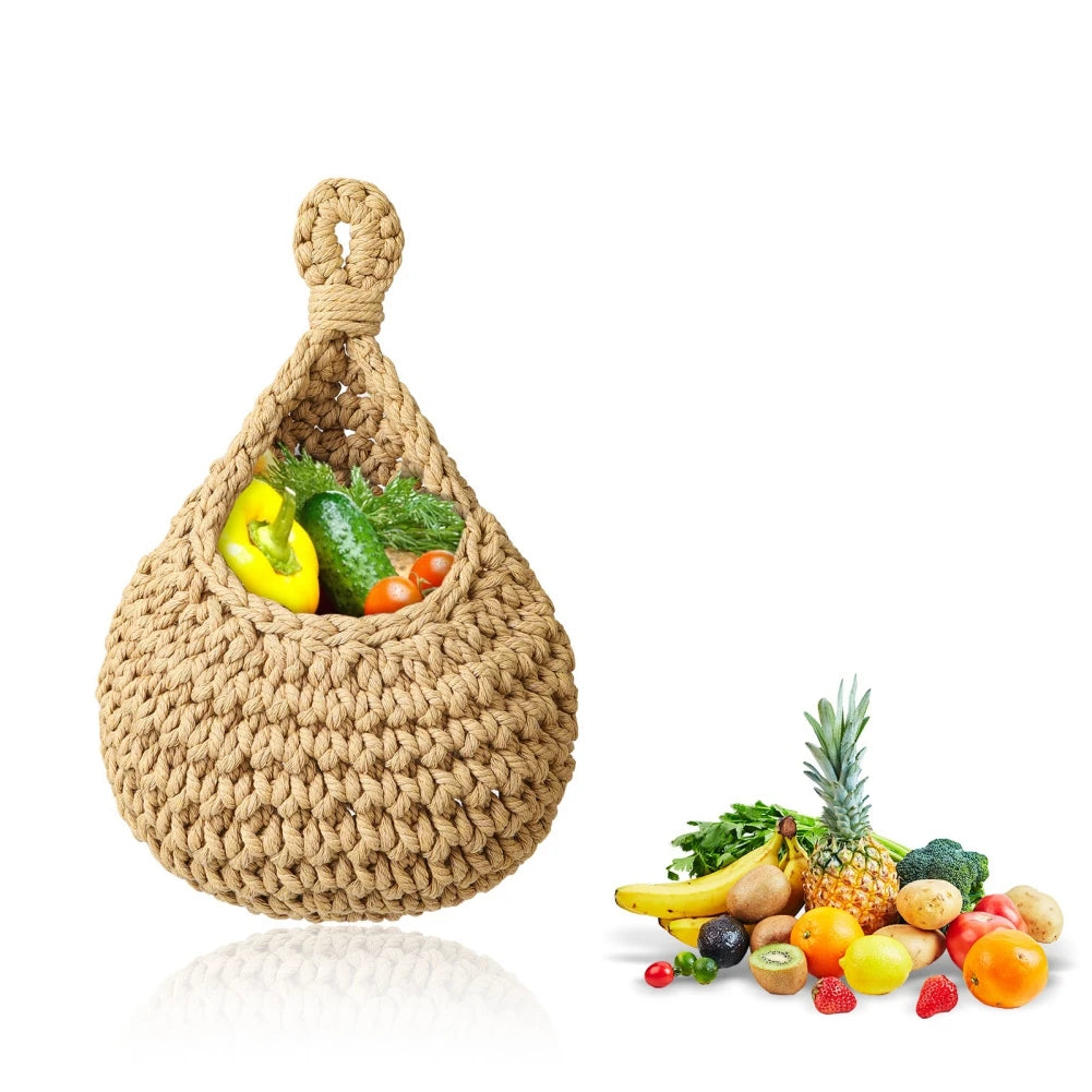 Jute Hanging Wall Vegetable & Fruit Baskets