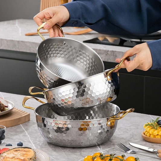 19cm Stainless Steel Korean Ramen Pot