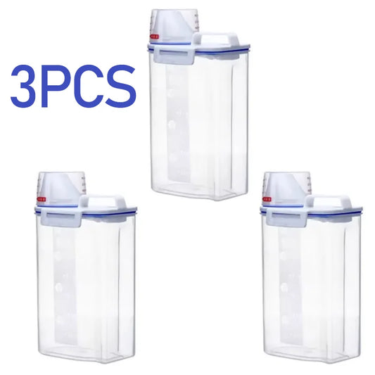 Moisture-Proof Grain Storage Jar Sealed Rice Bucket Pet Food Container 1pcs Or 3pcs Set Kitchen Storage Box for Dry Goods