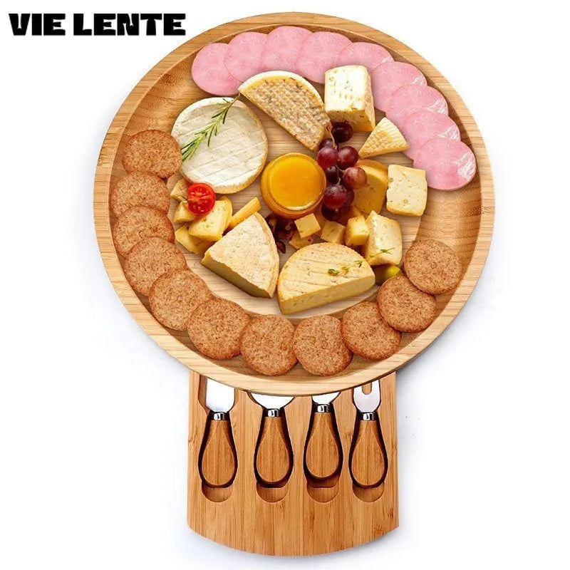 Bamboo Cheese Board & Knife Set