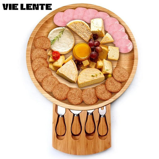 Bamboo Cheese Board & Knife Set